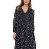 Margot Ruffle Neck Spot Print Maxi Dress, Black - Dresses - 3