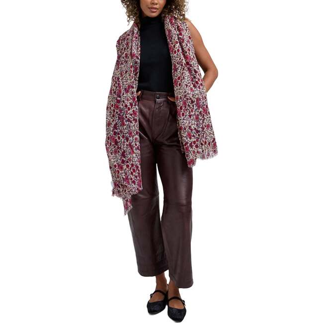 Karen Aster Floral Scarf, Poink Floral