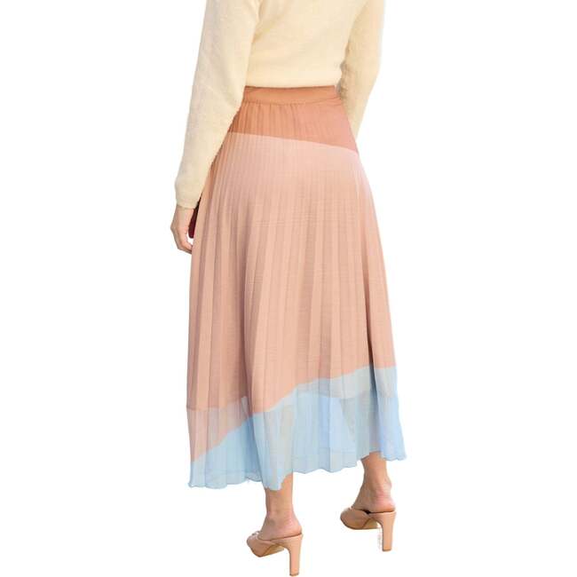 Ladbarn Colour Block Pleated Maxi Skirt - Skirts - 3