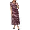 Julia Button Down Print Maxi Dress, Black - Dresses - 2