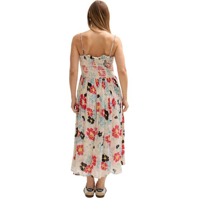 Jessica Detachable Strap Poppy Print Midi Dress - Dresses - 3