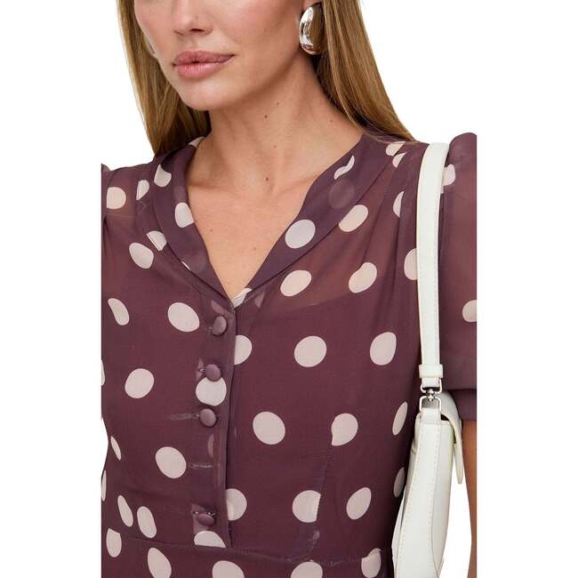 Julia Button Down Print Maxi Dress, Black - Dresses - 3