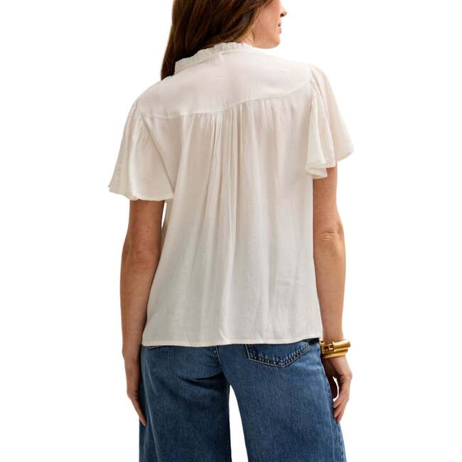 Kew Lace Insert Angel Sleeve Shirt - Blouses - 4