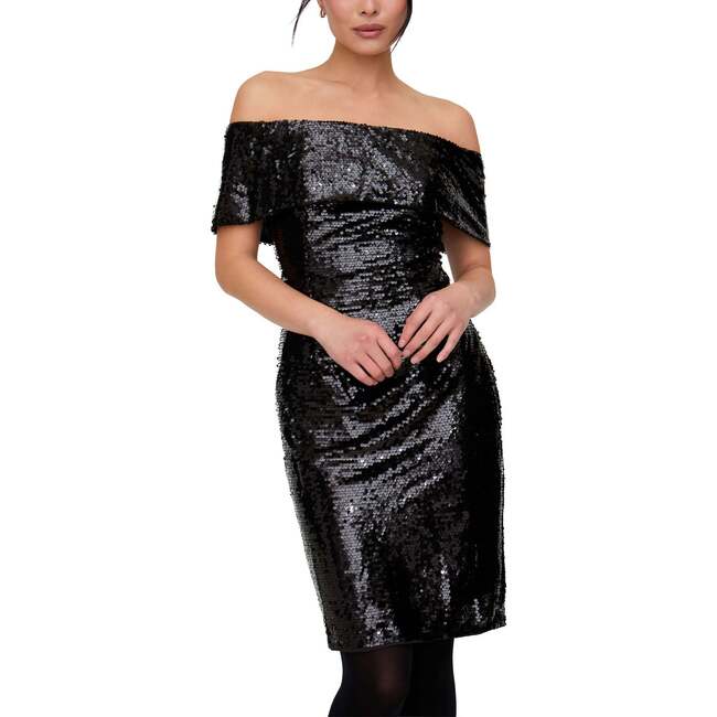 Jaya Off The Shoulder Sequins Midi Dress