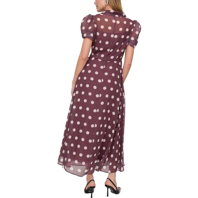 Julia Button Down Print Maxi Dress, Black - Dresses - 4