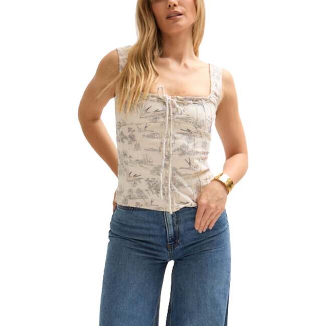 Hilda Corset Inspired Josephine Print Blouse