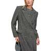 Jakki Tailored Herringbone Print Coat, Black - Coats - 2