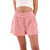 Lomandra Ethical Cotton Pajama Shorts, Pink - Shorts - 1 - thumbnail