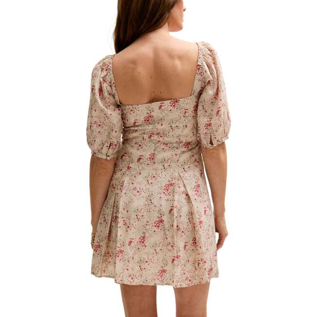 India Button Front Wishing Well Print Mini Dress - Dresses - 3