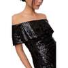 Jaya Off The Shoulder Sequins Midi Dress - Dresses - 3