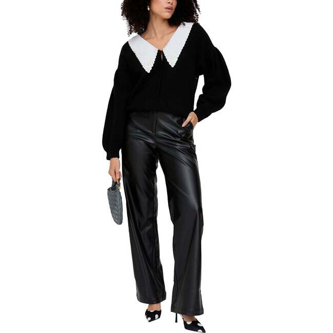 Gaia Wide Leg Leather Trouser