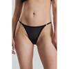 Matsu Recycled Lace Low Rise Thong, Black - Underwear - 1 - thumbnail