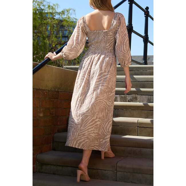 Lauren Shirred Bodice Banana Print Maxi Dress - Dresses - 3