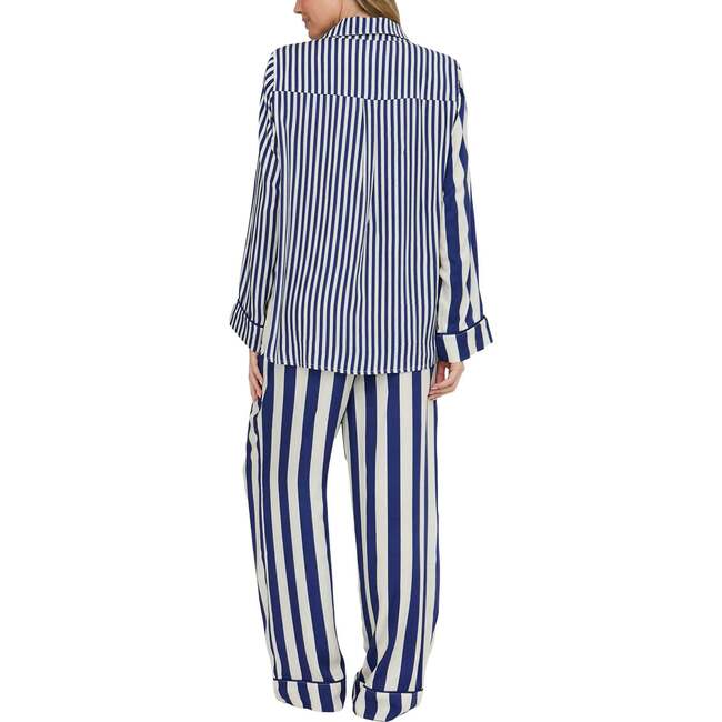 Evie Long Sleeve Print Pajama Set, Navy