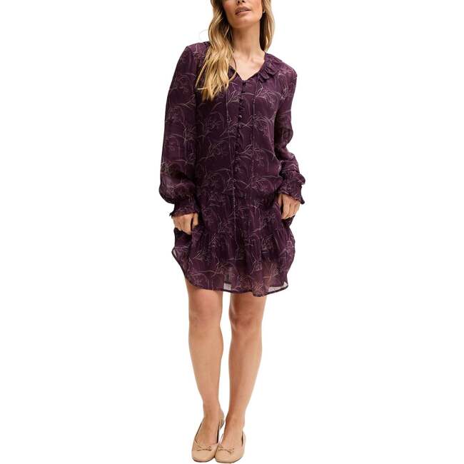 Jakki Tailored Herringbone Print Coat, Black - Coats - 4