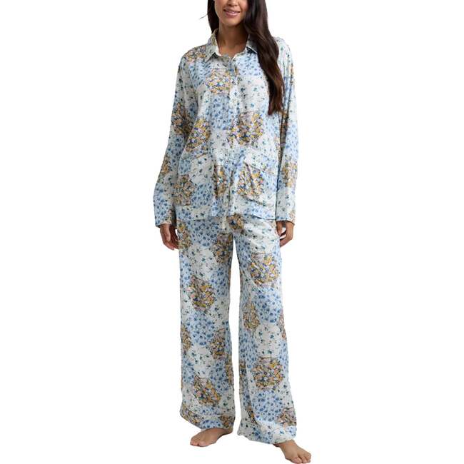 Evie Long Sleeve Print Pajama Set, Natural