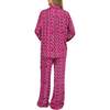 Evie Long Sleeve Print Pajama Set, Purple - Pajamas - 1 - thumbnail