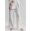 Robinia Ethical Cotton Wide Leg Pajama Pants, Beige - Pajamas - 1 - thumbnail