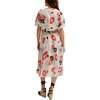 Galaxy Cowl Neck Poppy Print Midi Dress - Dresses - 3