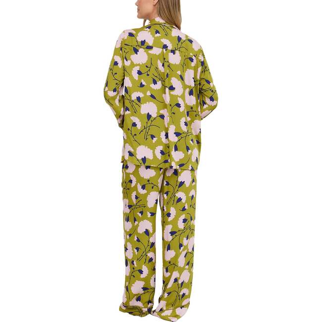 Evie Long Sleeve Print Pajama Set, Green