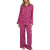 Evie Long Sleeve Print Pajama Set, Purple - Pajamas - 3