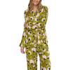 Evie Long Sleeve Print Pajama Set, Green - Pajamas - 3