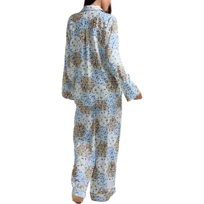 Evie Long Sleeve Print Pajama Set, Natural - Pajamas - 3