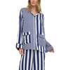 Evie Long Sleeve Print Pajama Set, Navy - Pajamas - 4