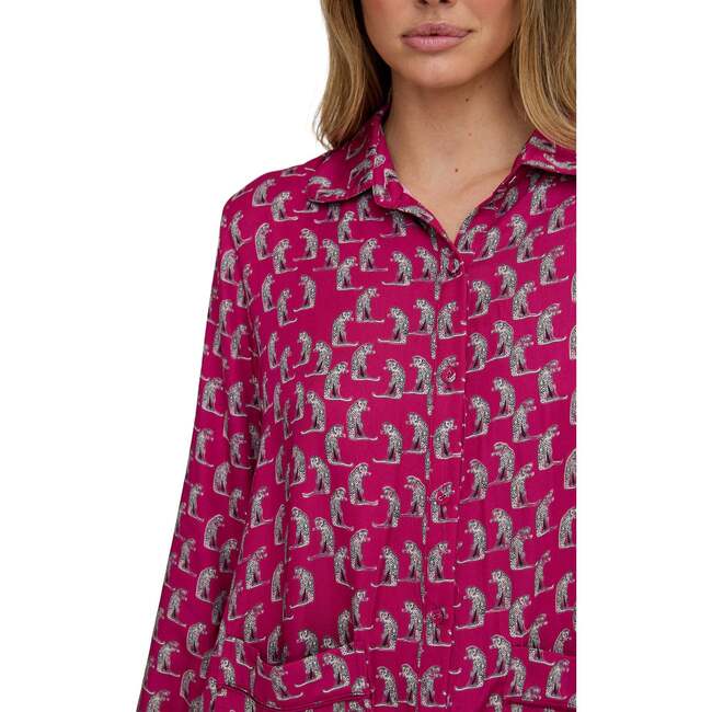 Evie Long Sleeve Print Pajama Set, Purple - Pajamas - 4