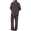 Evie Long Sleeve Print Pajama Set, Black - Pajamas - 2