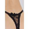 Matsu Recycled Lace Low Rise Thong, Black - Underwear - 3 - thumbnail