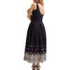 Cora Sleeveless Jersey Bodice Embroidered Midi Dress - Dresses - 2