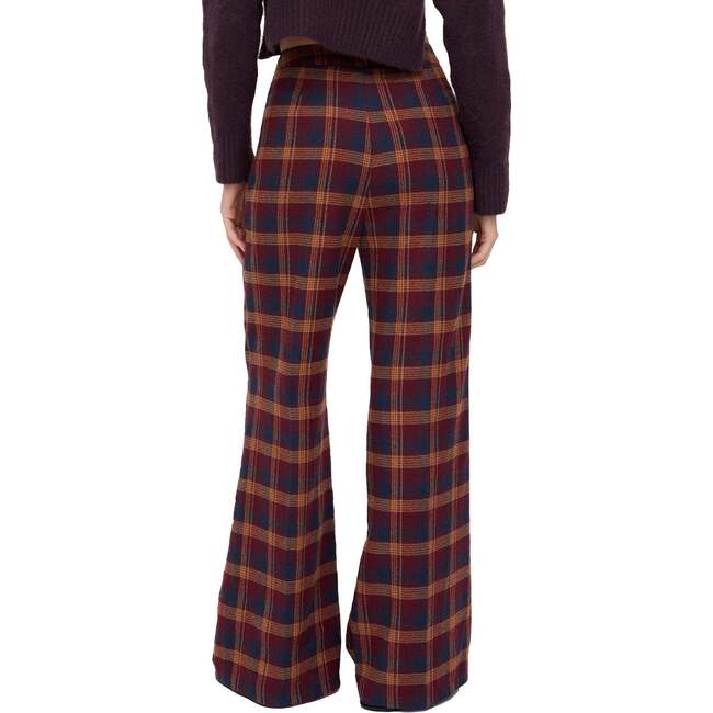 Damson High Waisted Tartan Print Trouser