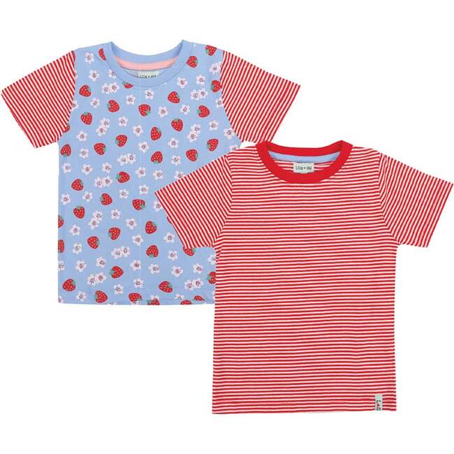 Strawberry and Stripe Print T-Shirts -2 Pack