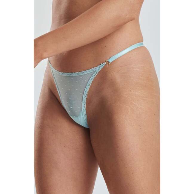 Matsu Recycled Lace Low Rise Thong, Green - Underwear - 4