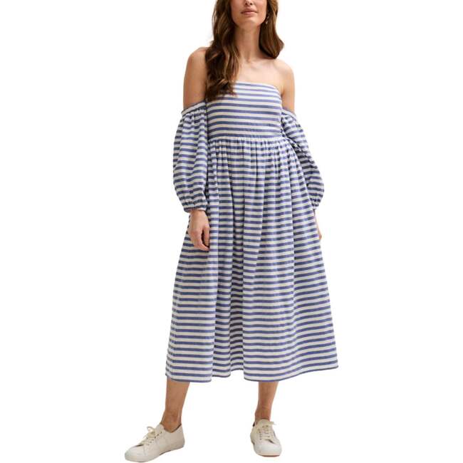 Sara Bardot Neck Midi Dress