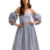 Sara Bardot Neck Midi Dress - Dresses - 2 - thumbnail