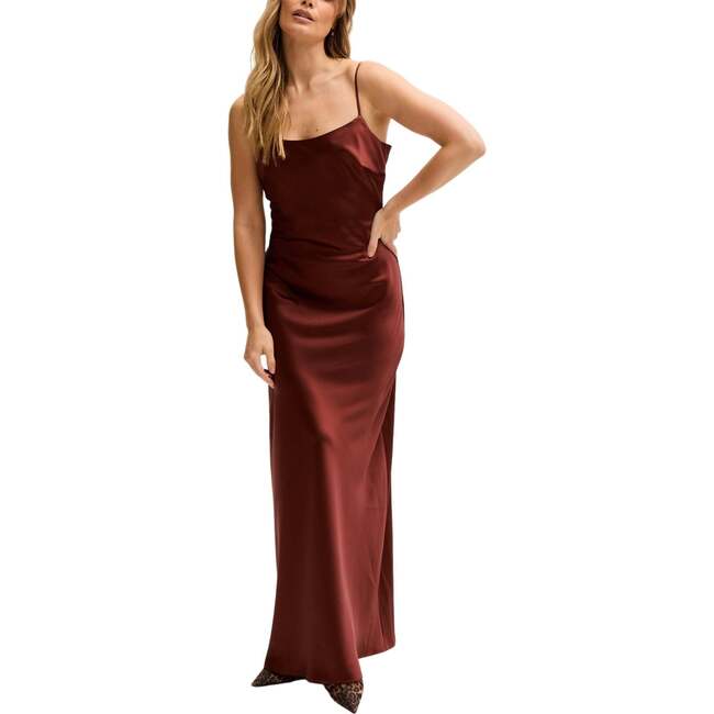 Roxy Spaghetti Strap Maxi Dress, Brown