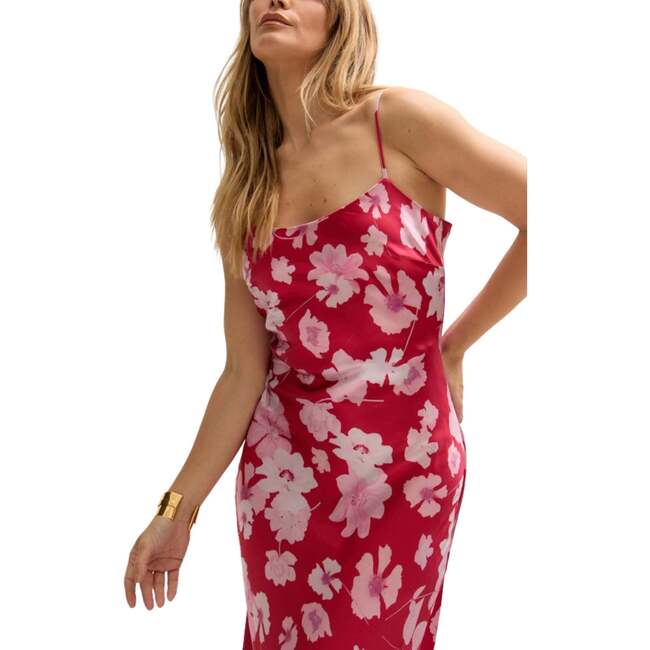Roxy Spaghetti Strap Maxi Dress, Red