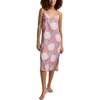 Rosie V-Neck Patchwork Print Slip Nightgown, Pink - Pajamas - 1 - thumbnail