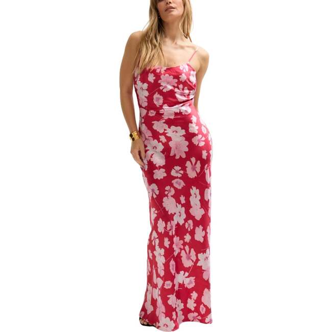 Roxy Spaghetti Strap Maxi Dress, Red - Dresses - 3