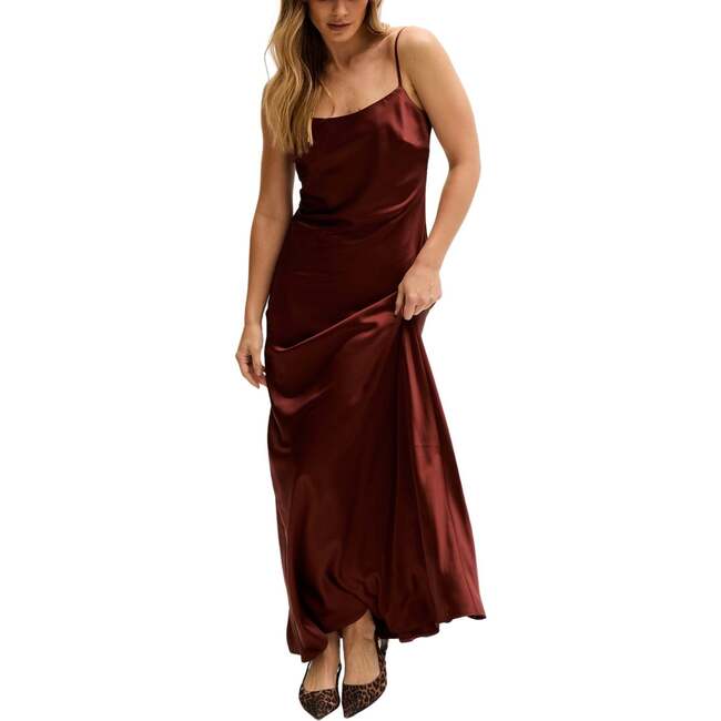 Roxy Spaghetti Strap Maxi Dress, Brown