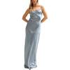 Roxy Spaghetti Strap Maxi Dress, Blue - Dresses - 2 - thumbnail