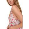 Rosie V-Neck Patchwork Print Slip Nightgown, Pink Floral - Pajamas - 2