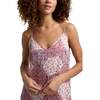 Rosie V-Neck Patchwork Print Slip Nightgown, Pink - Pajamas - 3
