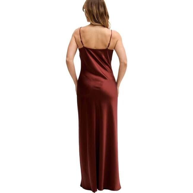 Roxy Spaghetti Strap Maxi Dress, Brown - Dresses - 4