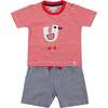 Seagull and Stripe Print T-Shirt and Short Set - Mixed Apparel Set - 1 - thumbnail