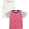 Seahorse Print & Plain Top -2 Pack - Mixed Apparel Set - 1 - thumbnail