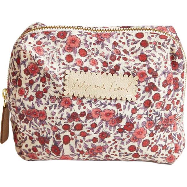 Print Cosmetic Bag, Pink Floral