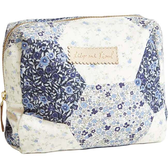 Print Wash Bag, Blue Floral